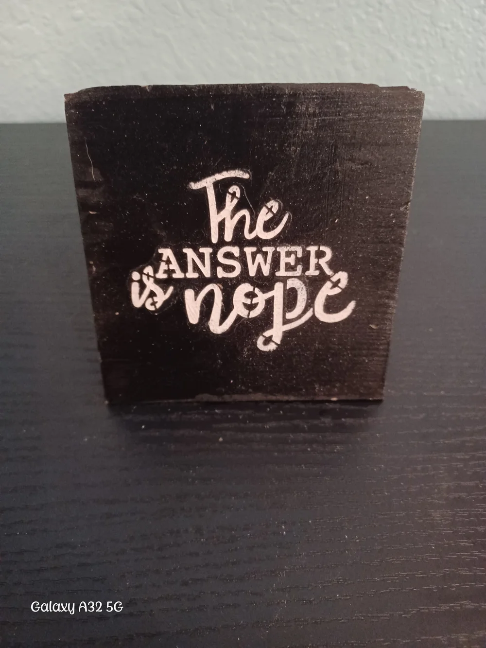Black Wood Door Wedge 